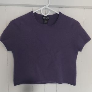 Amethyst Cashmere Short Sleeve Sweater XL Kirkland